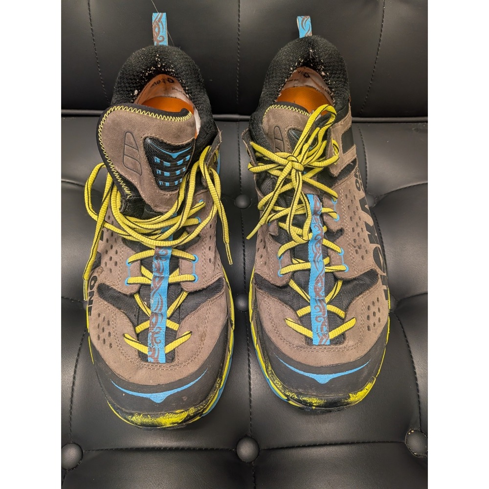 Hoka One One Mens Tor Ultra Low WP Run/Hike Shoes Size 14 Black/Saffron